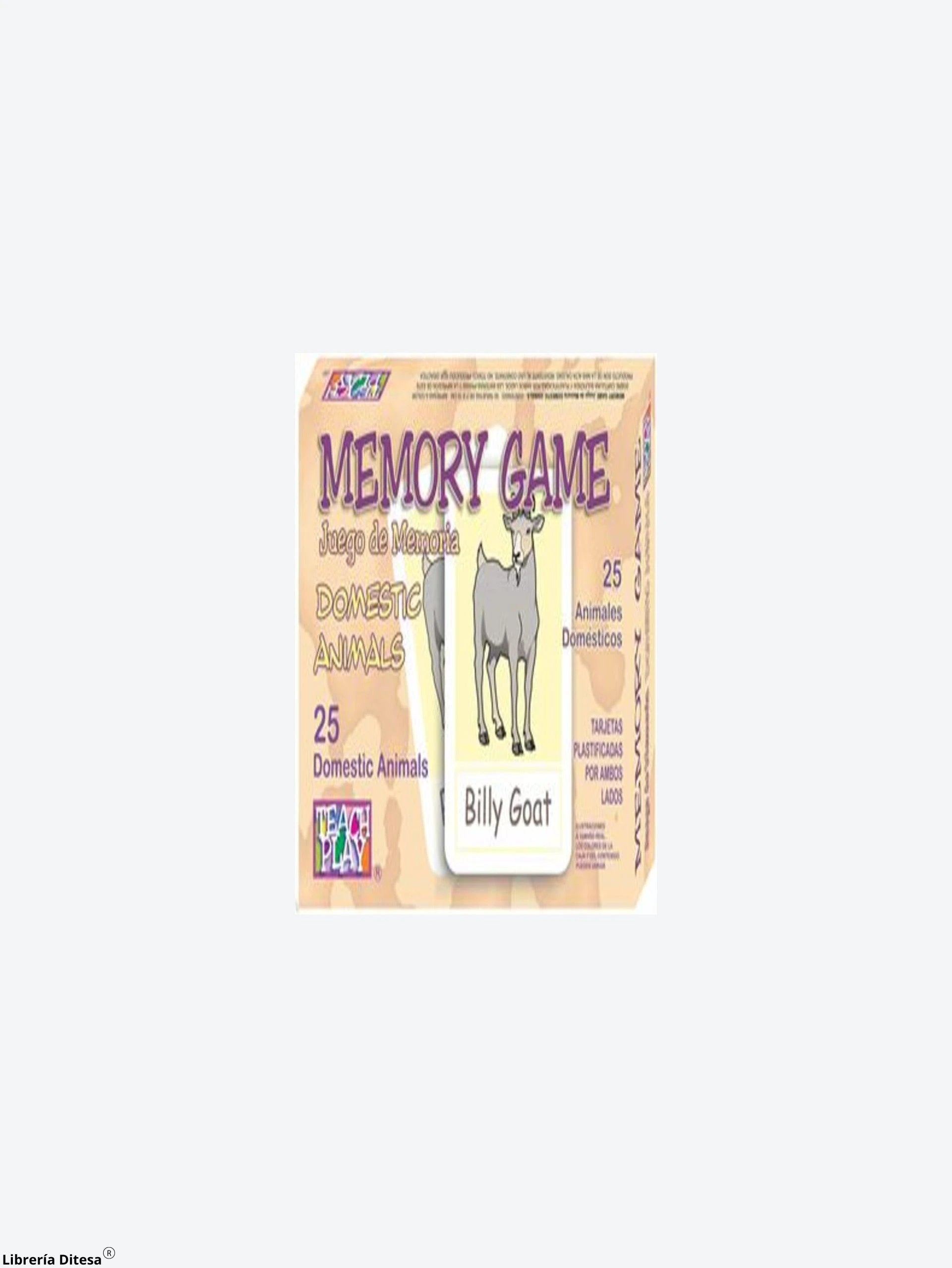 Memory Game Domestic Animals by Teach Play