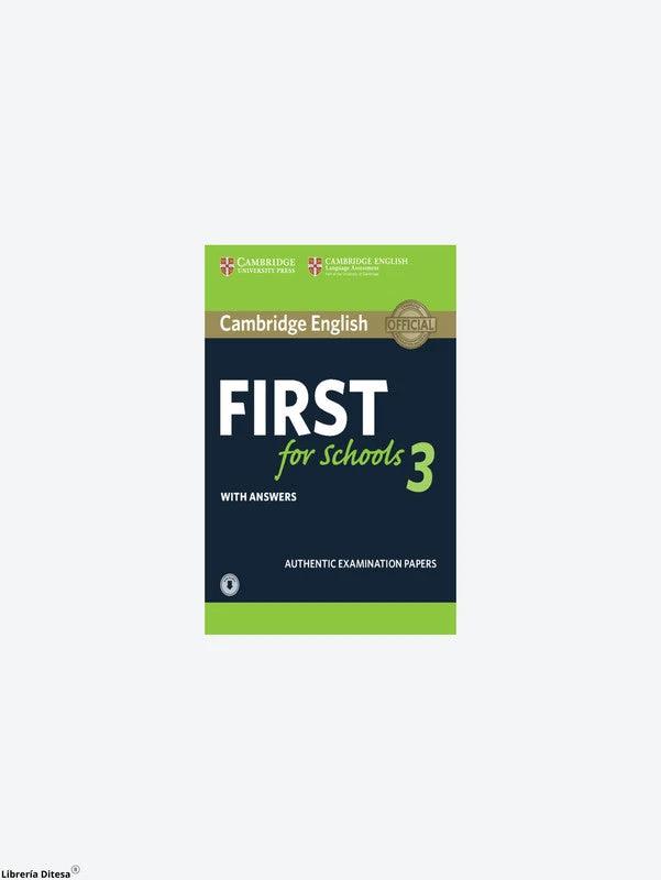 Cambridge English First for Schools student's book with answers with Audio 3 by Cambridge