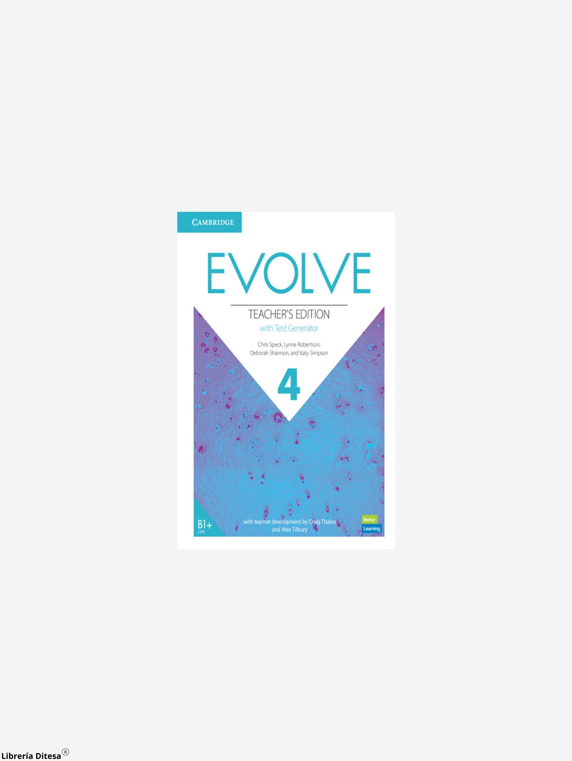 Evolve Level 4 Teacher'S Edition With Test Generator - Librería Ditesa