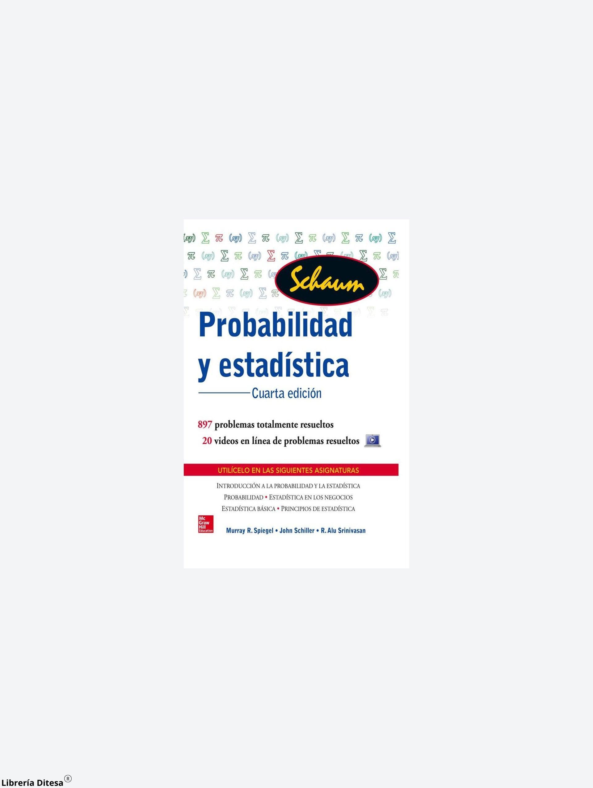 Probabilidad Y Estadistica - Librería Ditesa