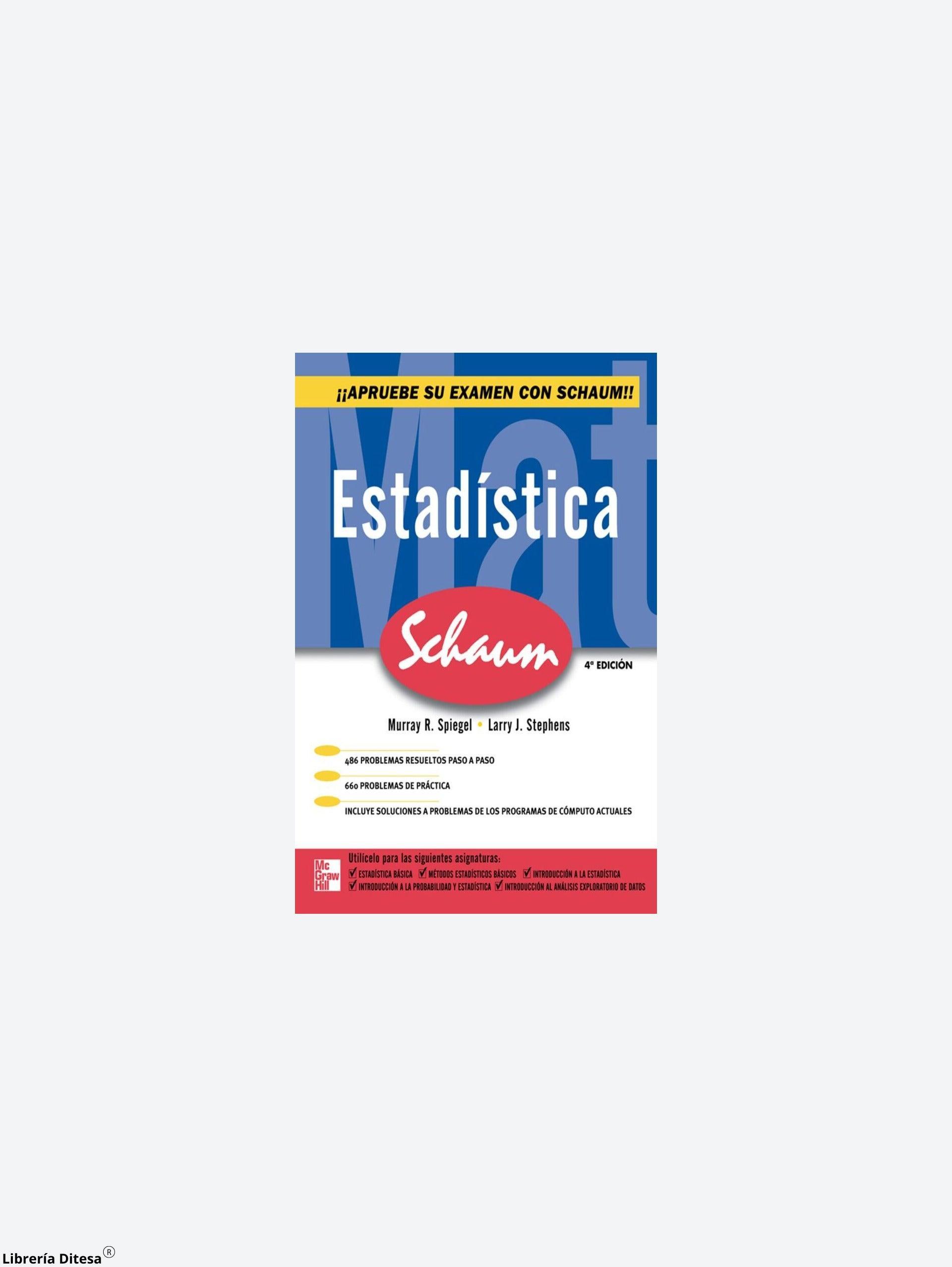 Estadistica Serie Schaum - Librería Ditesa