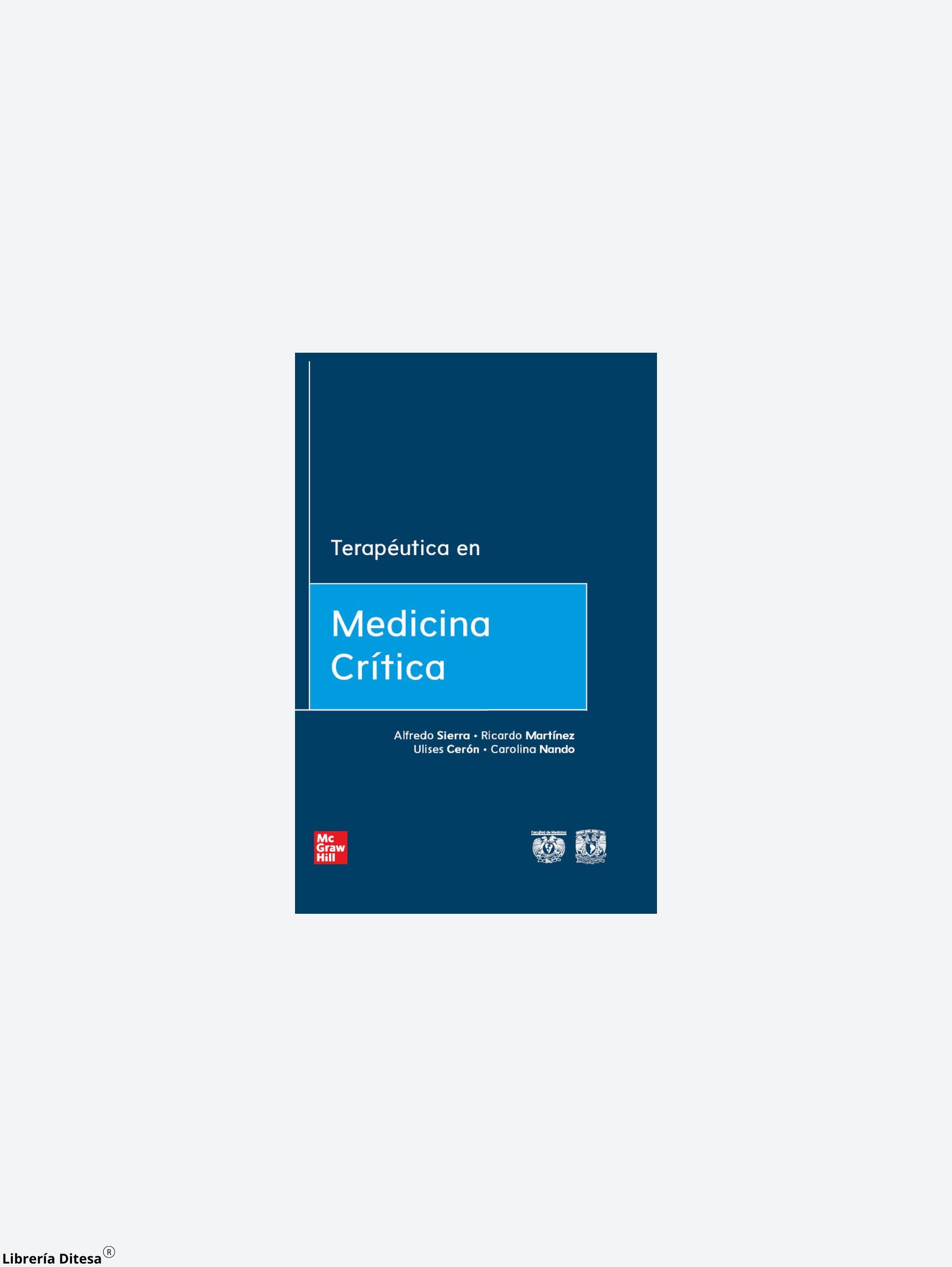 Terapeutica En Medicina Critica - Librería Ditesa