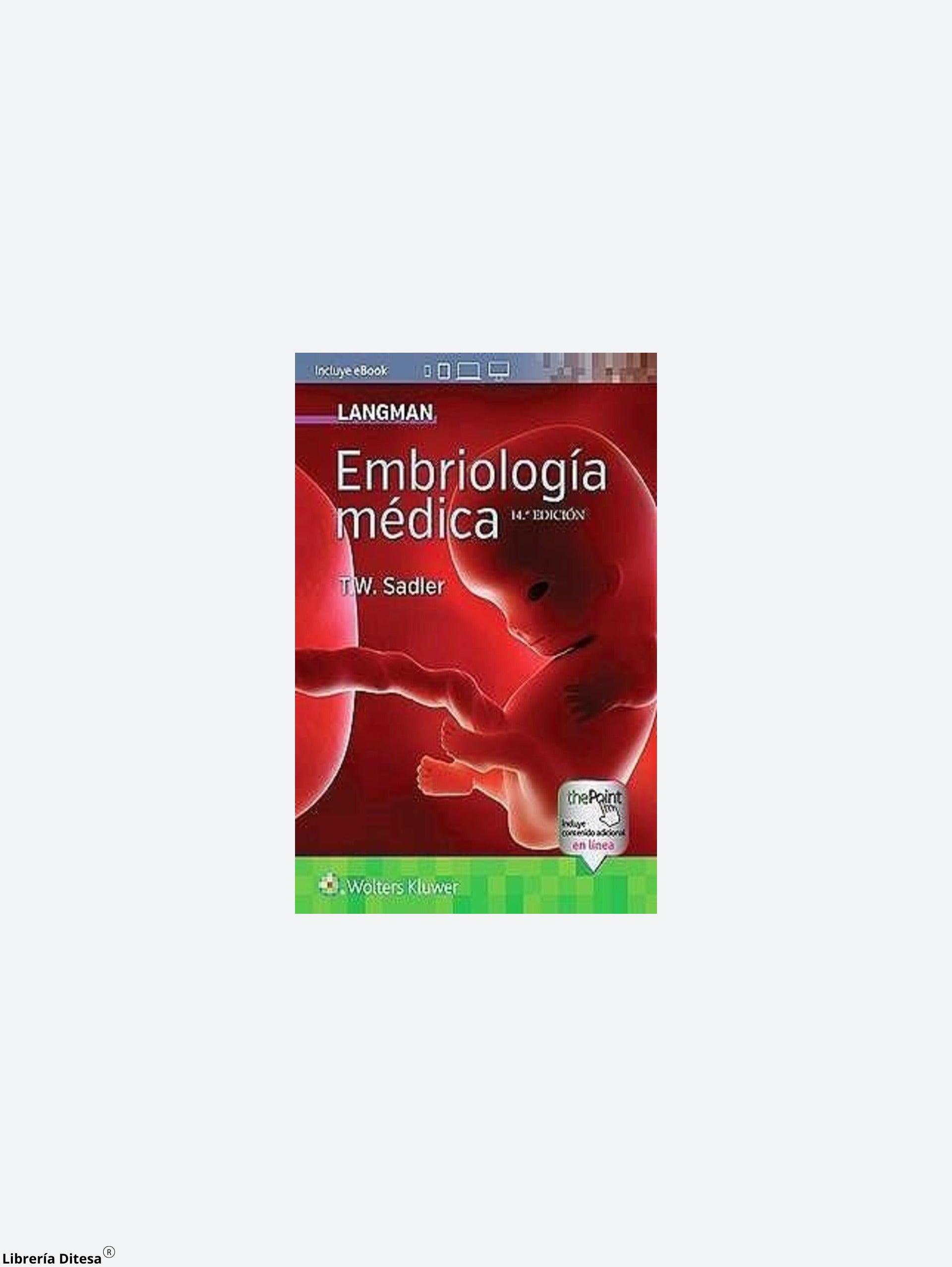 Langman. Embriologia Medica / 14 Ed. - Librería Ditesa