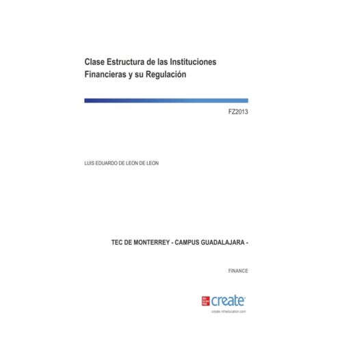 CR-CLASE ESTRUCTURA DE LAS INSTITUCIONES FINANCIERAS  INGLES 1ED (Libro Digital)