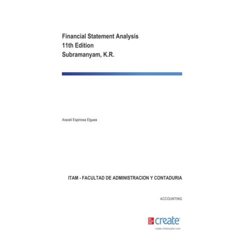 CR FINANCIAL STATEMENT ANALYSIS 1ED (Libro Digital)